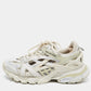 Original Balenciaga White/Grey Leather and Mesh Track Sneakers Size 37