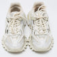 Original Balenciaga White/Grey Leather and Mesh Track Sneakers Size 37