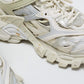 Original Balenciaga White/Grey Leather and Mesh Track Sneakers Size 37