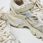 Original Balenciaga White/Grey Leather and Mesh Track Sneakers Size 37