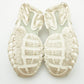 Original Balenciaga White Rubber and Faux Leather Track Sandals Size 38