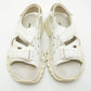 Original Balenciaga White Rubber and Faux Leather Track Sandals Size 38