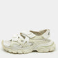 Original Balenciaga White Rubber and Faux Leather Track Sandals Size 38