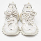 Original Balenciaga White Faux Leather and Mesh Track Sneakers Size 36