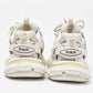 Original Balenciaga White Faux Leather and Mesh Track Sneakers Size 36