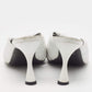 Original Balenciaga White Leather Knot Open Toe Slide Sandals Size 40.5