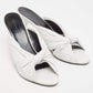 Original Balenciaga White Leather Knot Open Toe Slide Sandals Size 40.5