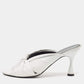 Original Balenciaga White Leather Knot Open Toe Slide Sandals Size 40.5