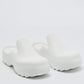 Original Bottega Veneta White Rubber Mule Sandals Size 43