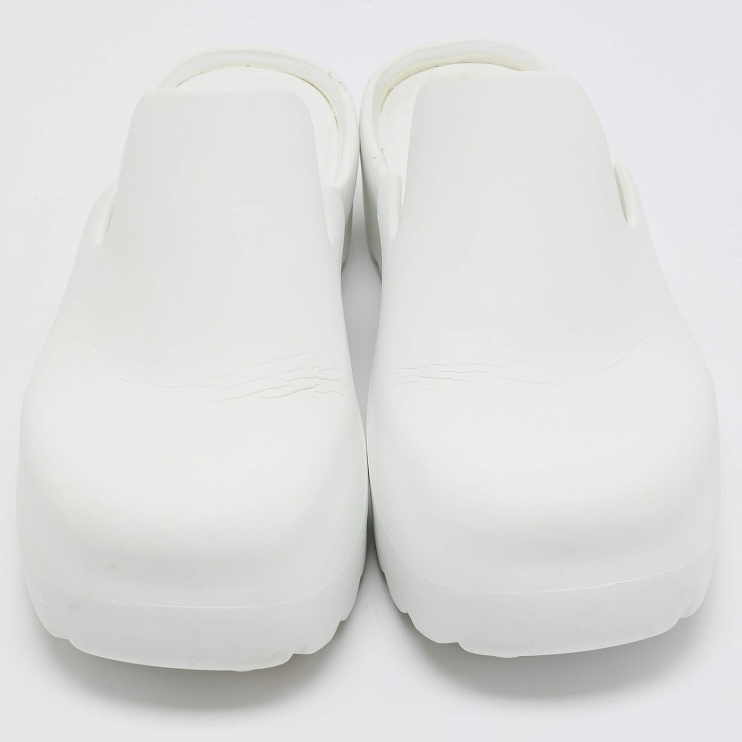 Original Bottega Veneta White Rubber Mule Sandals Size 43