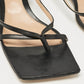 Original Bottega Veneta Black Leather Strech Ankle Strap Sandals Size 38