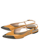 Original Bottega Veneta Yellow/Black Leather Slingback Sandals Size 39