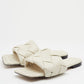 Original Bottega Veneta Off-White Quilted Leather Lido Flat Slides Size 38.5