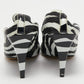 Original Bottega Veneta Black/White Zebra Print Leather Pumps Size 39