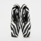 Original Bottega Veneta Black/White Zebra Print Leather Pumps Size 39