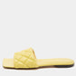 Original Bottega Veneta Yellow Quilted Leather Lido Flat Slides Size 37