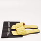 Original Bottega Veneta Yellow Quilted Leather Lido Flat Slides Size 37