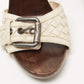 Original Bottega Veneta White Intrecciato Clog Sandals Size 37.5