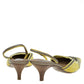 Original Bottega Veneta Canary Yellow Velvet and Leather Slingback Sandals Size 41