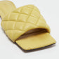 Original Bottega Veneta Yellow Quilted Leather Flat Slides Size 37