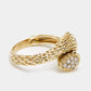 Original Boucheron Serpent Boheme Toi et Moi XS Motif Diamond 18k Yellow Gold Ring Size 53