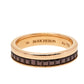 Original Boucheron Quatre Classique Brown PVD 18K Rose Gold Wedding Band Ring Size 48