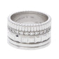 Original Boucheron Quatre Radiant Edition Diamond 18K White Gold Wide Band Ring 55