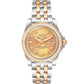 Original Breitling Champagne Diamonds 18K Rose Gold And Stainless Steel Galactic C71330 Women's Wristwatch 32 MM