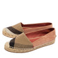 Original Burberry Tri-Color House Check Canvas and Suede Flat Espadrilles Size 36