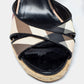 Original Burberry Tri-Color Nova Check Canvas and Patent Leather Espadrille Wedge Ankle-Strap Sandals Size 40