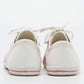 Original Burberry Pink/White Leather and Canvas Cap Toe Low Top Sneakers Size 41