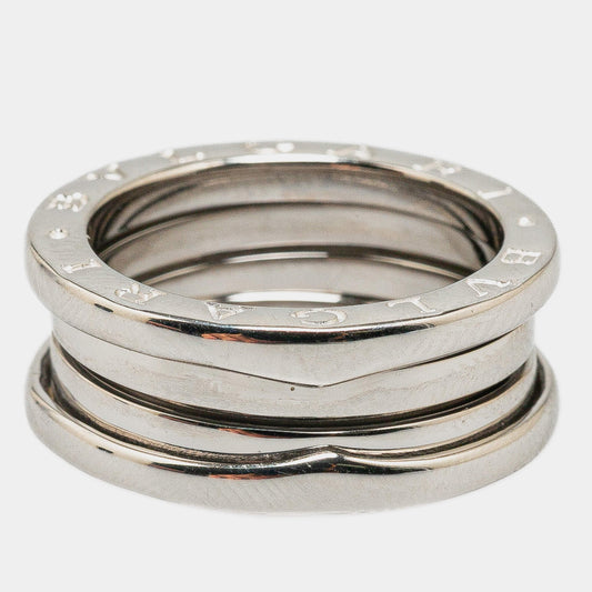 Original Bvlgari 18K White Gold B.Zero1 Three Band Ring US Size 7 1/4