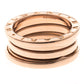 Original Bvlgari B.Zero1 3-Band 18k Rose Gold Ring Size 54