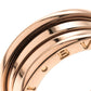 Original Bvlgari B.Zero1 3-Band 18k Rose Gold Ring Size 54