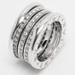 Original Bvlgari B.Zero1 Diamond 18k White Gold Band Ring Size 48