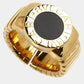 Original Bvlgari 18K Yellow Gold Onyx Ring Size Japan 9.5 EU 50