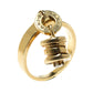 Original Bvlgari B.Zero1 18k Yellow Gold Diamond Charm Ring Size 56