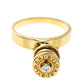 Original Bvlgari B.Zero1 18k Yellow Gold Diamond Charm Ring Size 56