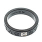 Original Bvlgari Diamond Black Ceramic Band Ring Size 54