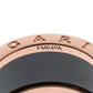 Original Bvlgari B.Zero1 4-Band Black Ceramic 18k Rose Gold Ring Size 59