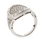 Original Bvlgari Pave Diamond 18k White Gold Cocktail Ring Size 56