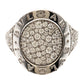 Original Bvlgari Pave Diamond 18k White Gold Cocktail Ring Size 56