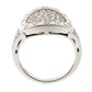 Original Bvlgari Pave Diamond 18k White Gold Cocktail Ring Size 56