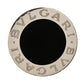 Original Bvlgari Onyx Inlay 18k White Gold Circular Ring  Size 55