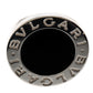 Original Bvlgari Onyx Inlay 18k White Gold Circular Ring  Size 55