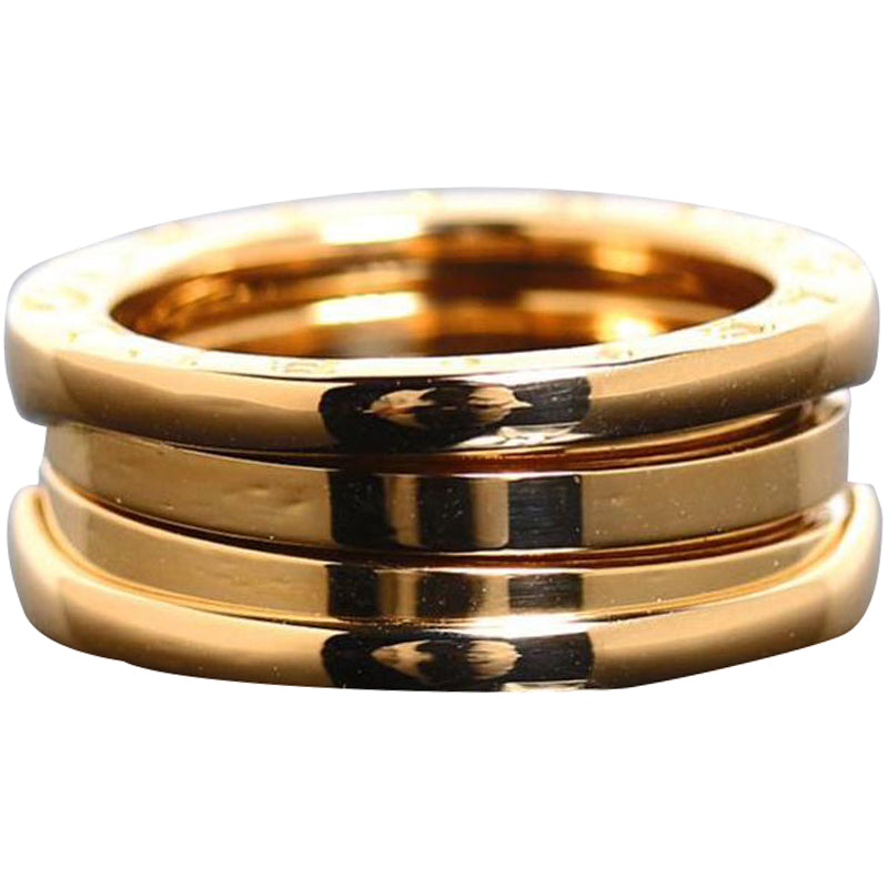 Original Bvlgari B.Zero1 3-Band 18K Yellow Gold Ring Size 51