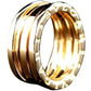 Original Bvlgari B.Zero1 3-Band 18K Yellow Gold Ring Size 51