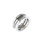 Original Bvlgari B.Zero1 3-Band 18k White Gold Ring Size 50