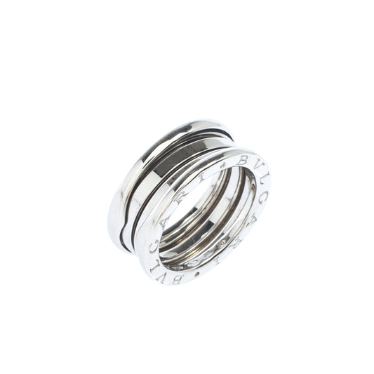 Original Bvlgari B.Zero1 3-Band 18k White Gold Ring Size 50