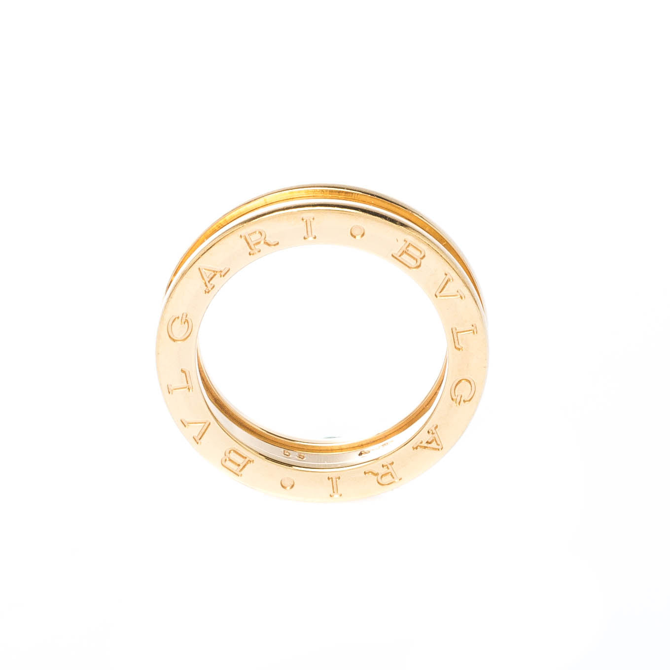 Original Bvlgari B.Zero1 1-Band 18k Yellow Gold Band Ring Size 53